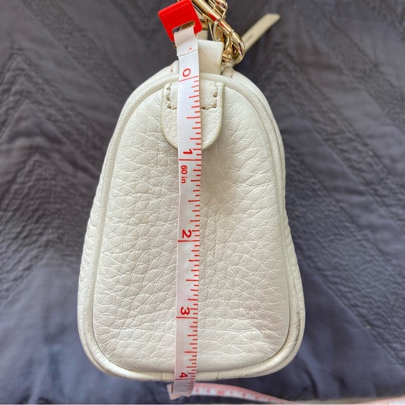 Dooney & Bourke mini barrel cream white pebbled leather bag small purse - Picture 6 of 15